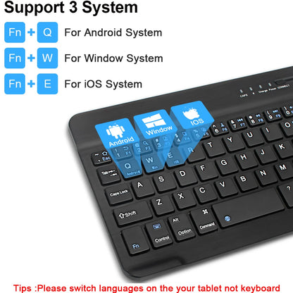 Bluetooth Wireless Keyboard Mini Keyboard for Laptop Tablet Phone Ipad Rechargeable Gaming Keyboard for Android Ios Windows