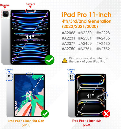 Hybrid Slim Case for Ipad Pro 11-Inch (4Th / 3Rd Generation) 2022/2021 - [Built-In Pencil Holder] Shockproof Cover W/Clear Transparent Back Shell, Also Fit Ipad Pro 11" 2Nd Gen, Lilac Purple